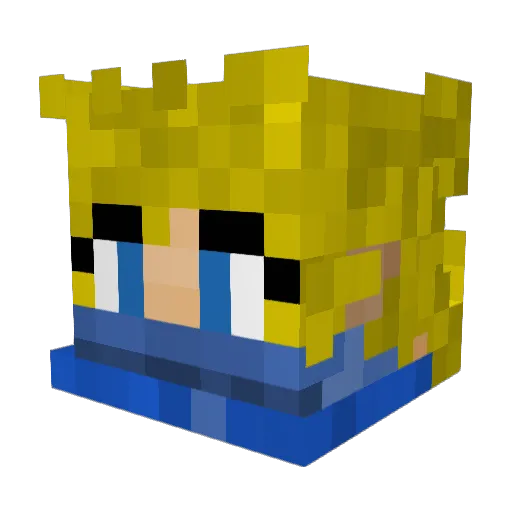 nerothewolf143 Minecraft avatar head, 3D render