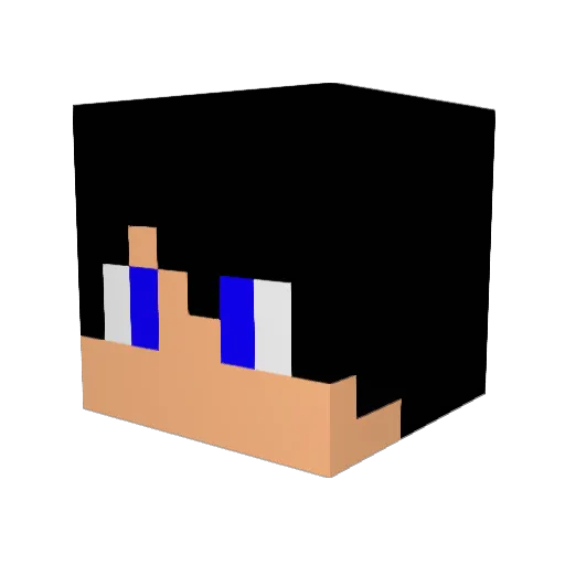 nerrd_ Minecraft avatar head, 3D render
