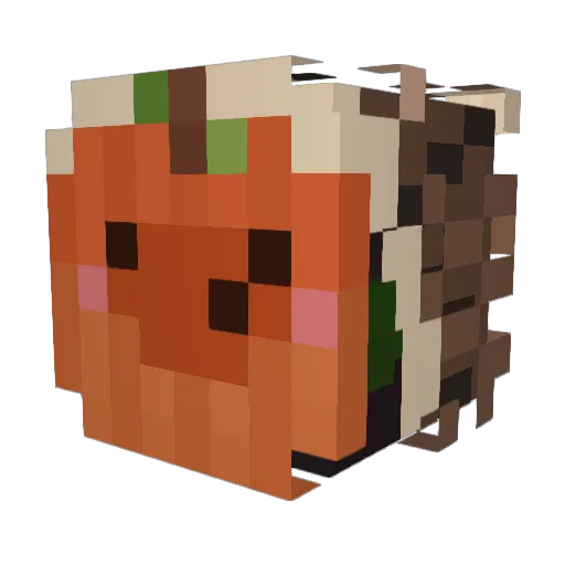 nertnert Minecraft avatar head, 3D render
