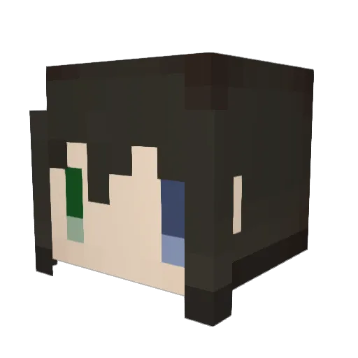 neru_slp Minecraft avatar head, 3D render