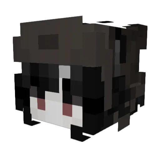 nervewracking Minecraft avatar head, 3D render