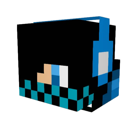 nervxD Minecraft avatar head, 3D render