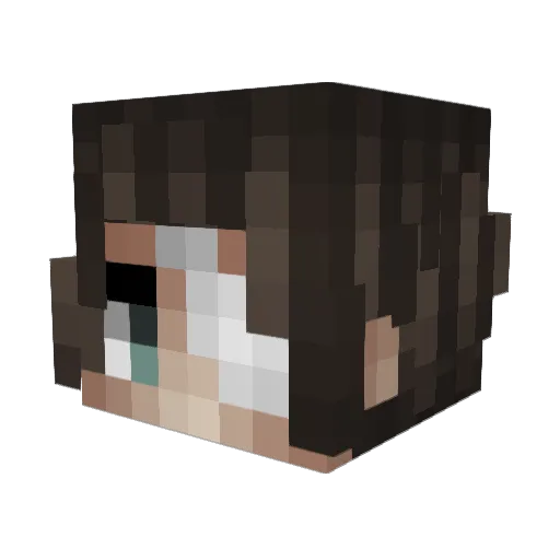 nervzzYT Minecraft avatar head, 3D render