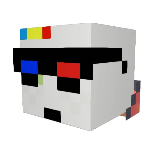 nes805 Minecraft avatar head, 3D render
