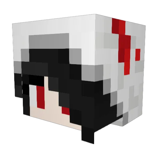 nesilika_ Minecraft avatar head, 3D render