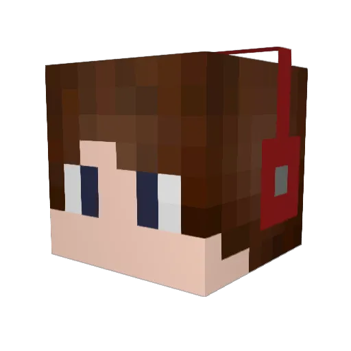 neslox Minecraft avatar head, 3D render