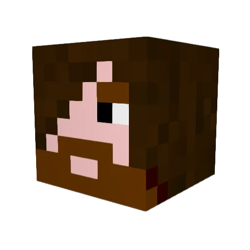 nesono Minecraft avatar head, 3D render