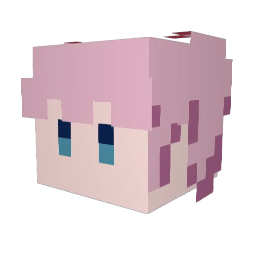 nesouda Minecraft avatar head, 3D render