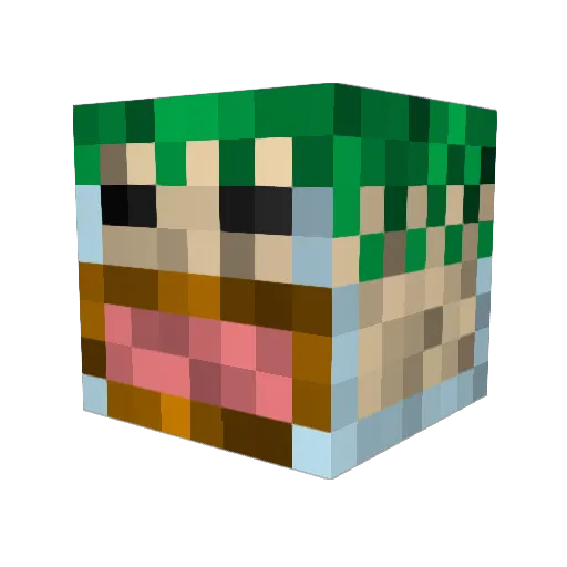 nesquik02 Minecraft avatar head, 3D render