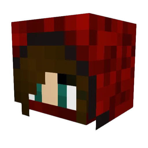 nessa_dragon Minecraft avatar head, 3D render