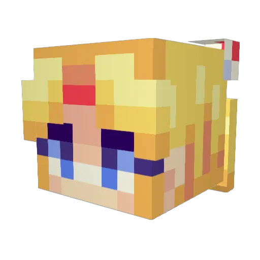 nessa_nessinha Minecraft avatar head, 3D render