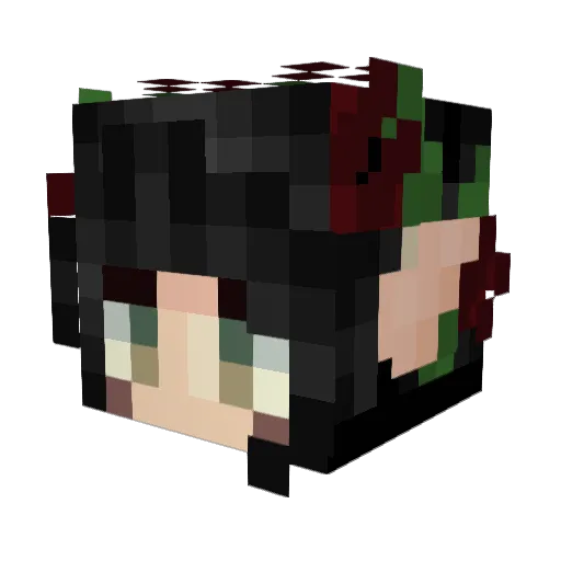 nessabugart Minecraft avatar head, 3D render