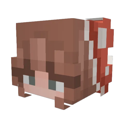 nessajane Minecraft avatar head, 3D render