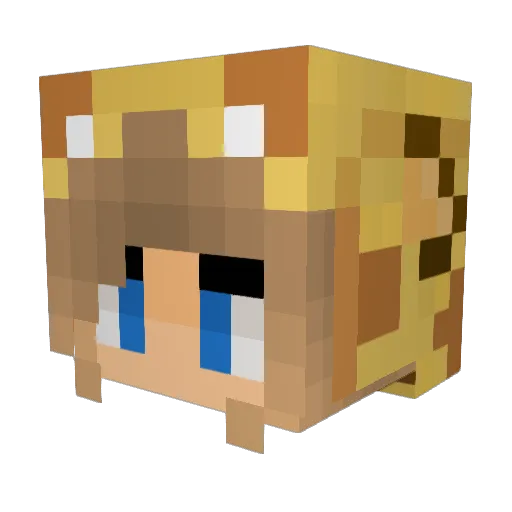 nesserina Minecraft avatar head, 3D render