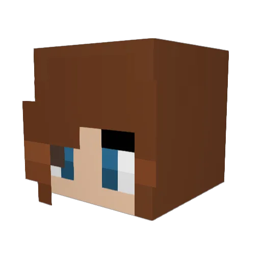 nessiechild Minecraft avatar head, 3D render