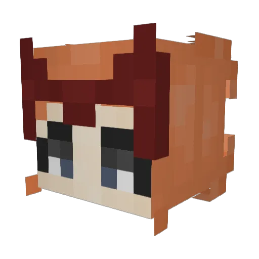 nessienic Minecraft avatar head, 3D render