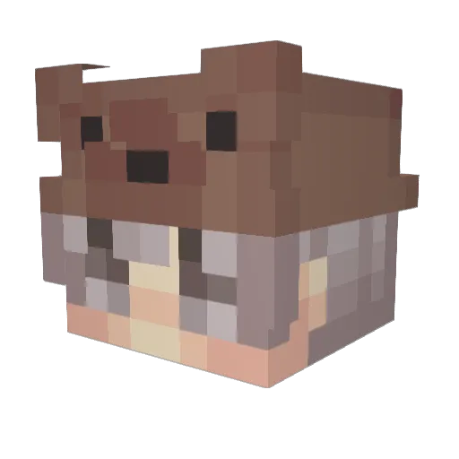 nessunaide Minecraft avatar head, 3D render