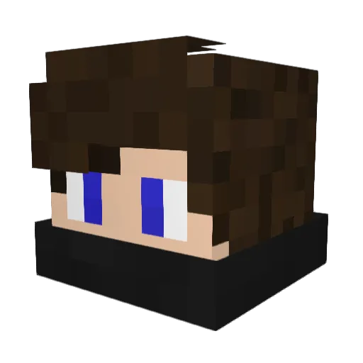 nestran Minecraft avatar head, 3D render