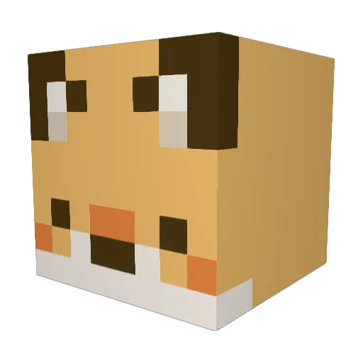 nesushi Minecraft avatar head, 3D render