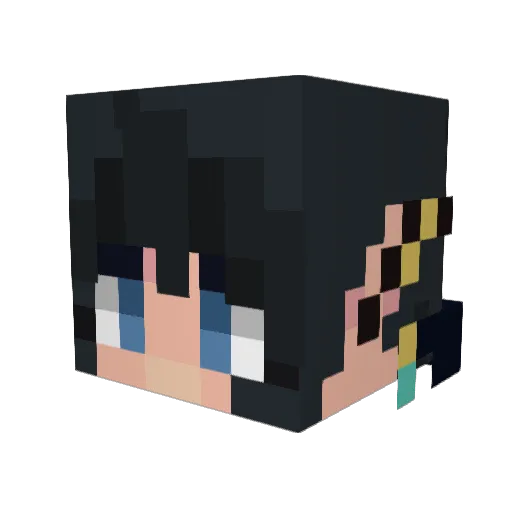 netanetaneta Minecraft avatar head, 3D render