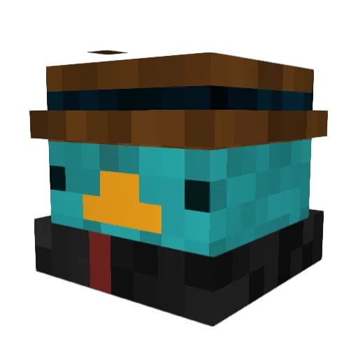 neterking Minecraft avatar head, 3D render