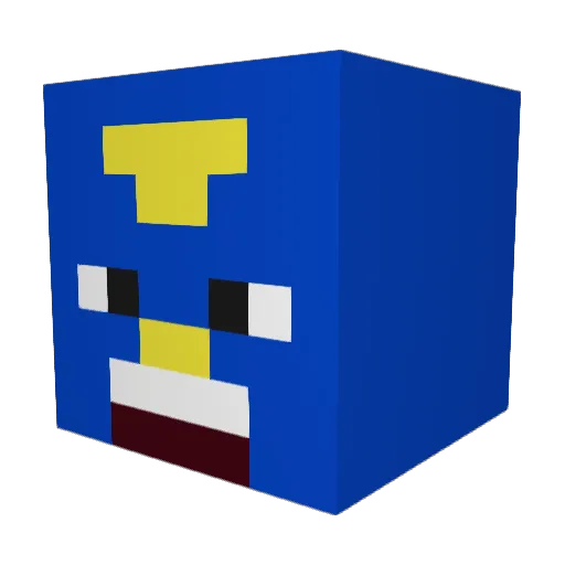 netflixandbill Minecraft avatar head, 3D render