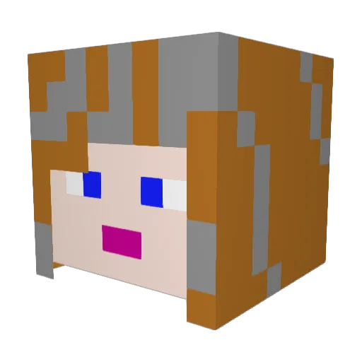 netgeek64 Minecraft avatar head, 3D render