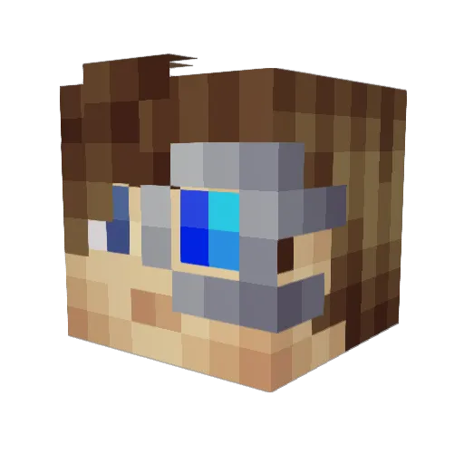 netherportal3_ Minecraft avatar head, 3D render