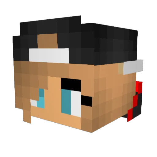 netherworlds Minecraft avatar head, 3D render