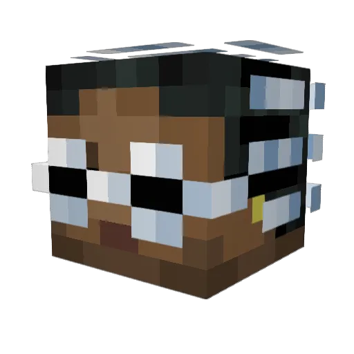 netkabel Minecraft avatar head, 3D render