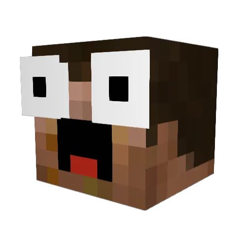 netmario Minecraft avatar head, 3D render
