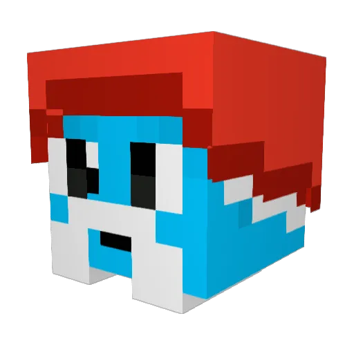 netrain Minecraft avatar head, 3D render