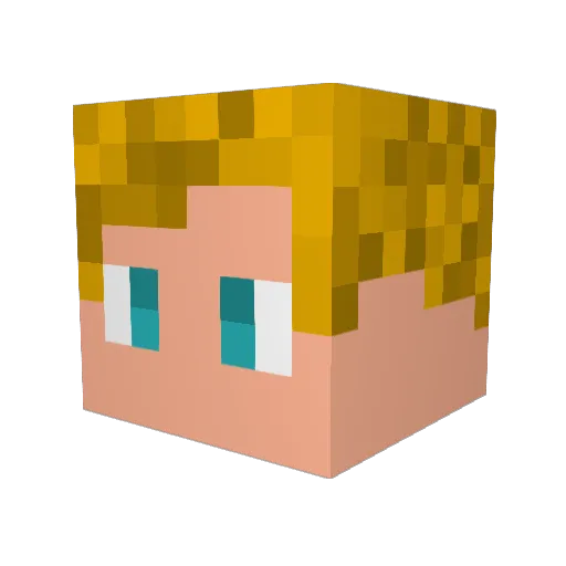 neuergs Minecraft avatar head, 3D render