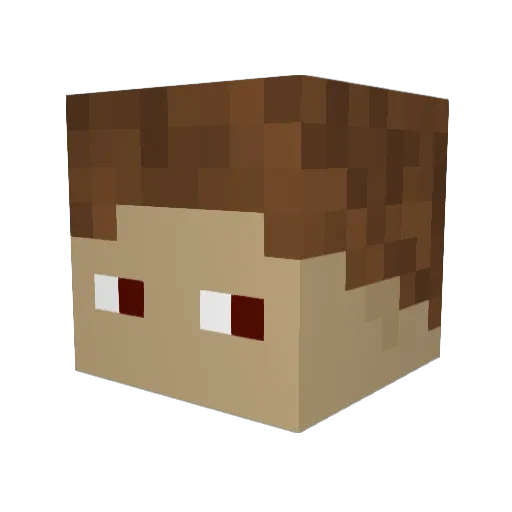 neug Minecraft avatar head, 3D render