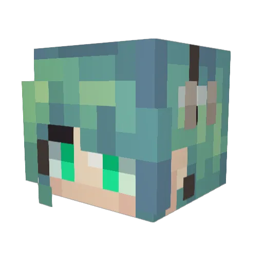 neulinu Minecraft avatar head, 3D render