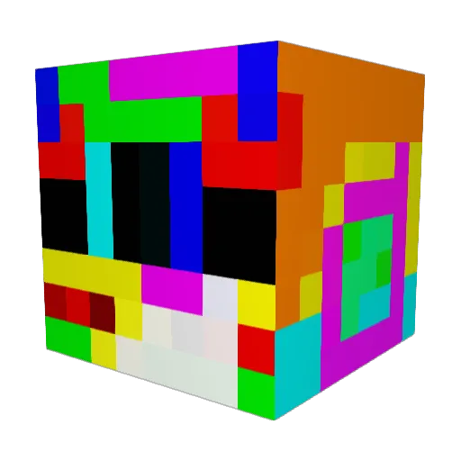 neurotalker Minecraft avatar head, 3D render