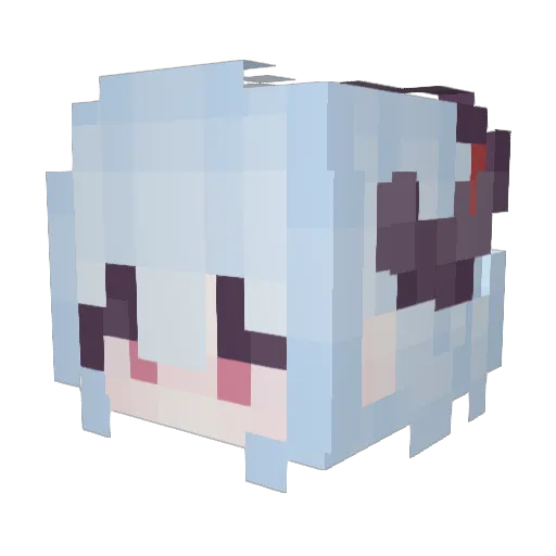 neutral_monke Minecraft avatar head, 3D render