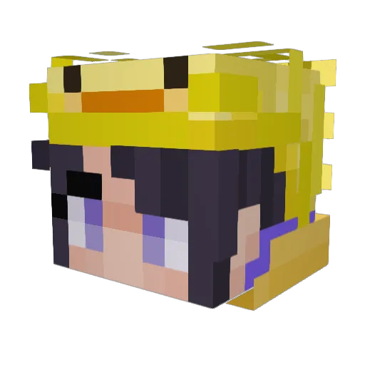nevav Minecraft avatar head, 3D render