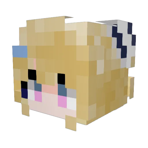 never1098 Minecraft avatar head, 3D render