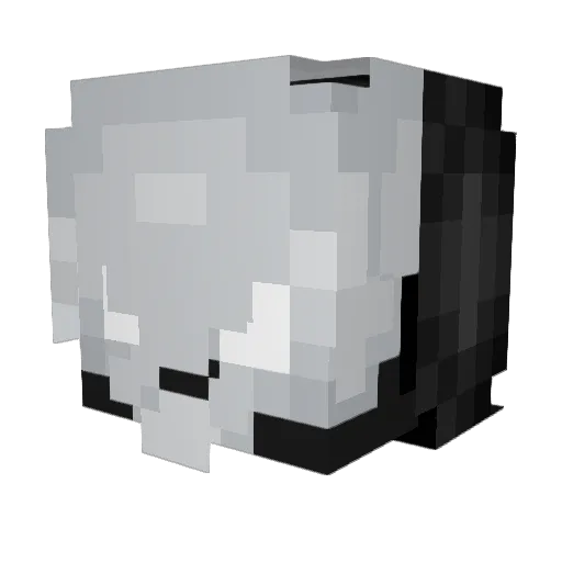 neverbites Minecraft avatar head, 3D render