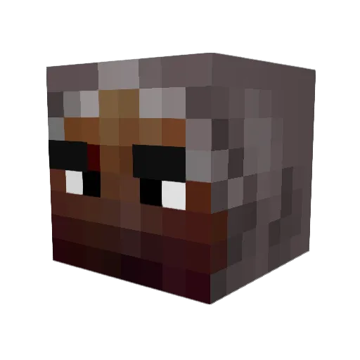 neverbored Minecraft avatar head, 3D render