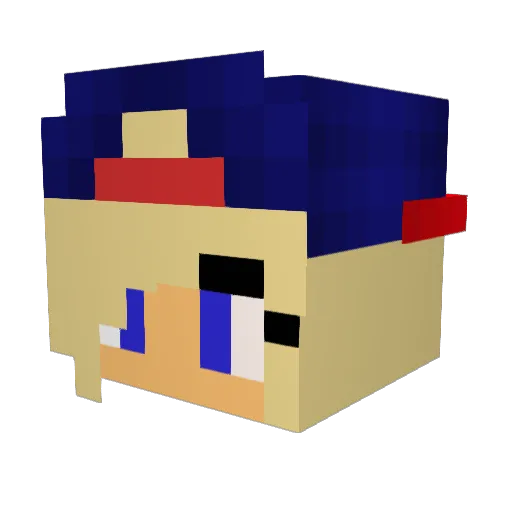 neverendingtoast Minecraft avatar head, 3D render
