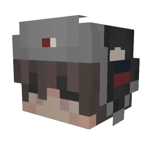 neverminq Minecraft avatar head, 3D render
