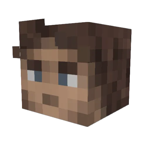 nevimproste Minecraft avatar head, 3D render