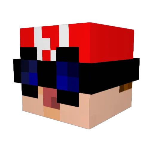nevnevtv Minecraft avatar head, 3D render
