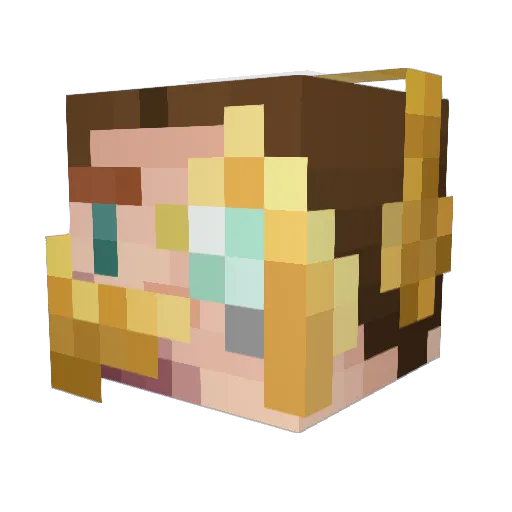 nevus9 Minecraft avatar head, 3D render