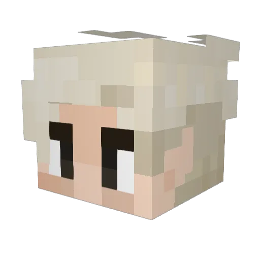 nevuvu Minecraft avatar head, 3D render