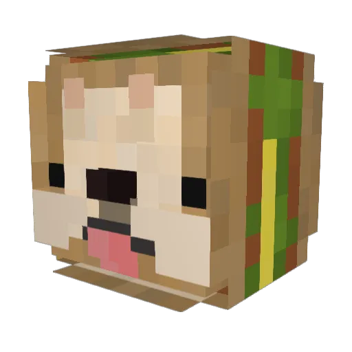 new234 Minecraft avatar head, 3D render