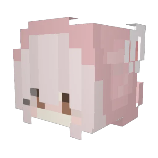 new_ass Minecraft avatar head, 3D render
