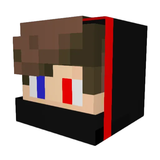 new_lone Minecraft avatar head, 3D render